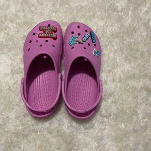 CROCS Women Pink Clog Sandals with Charms